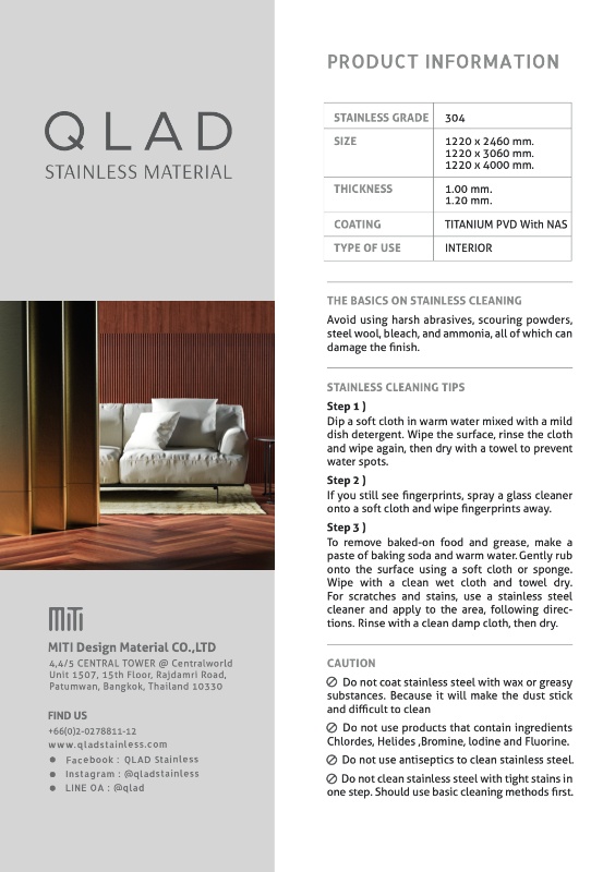 QLAD | Product Information & Care (ENG-TH)